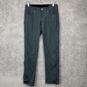 Kuhl Trekr Pants Hiking Outdoor Style 6235 Size 4 Reg Dark‎ Gray Nylon Blend